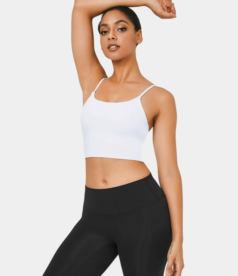 Basic Padded Workout Cropped Tank Top