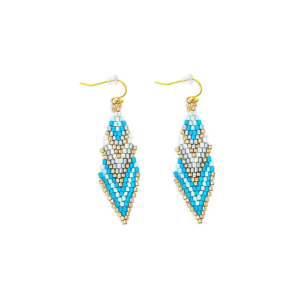 Streamlined Decorative Artful Beaded Earrings