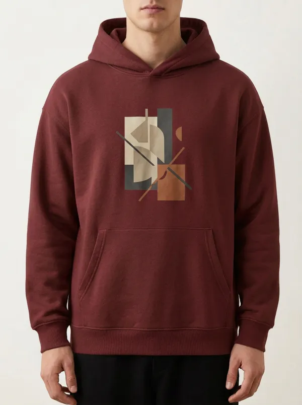Unisex Multitone Graphic Drop Shoulder Hoodie