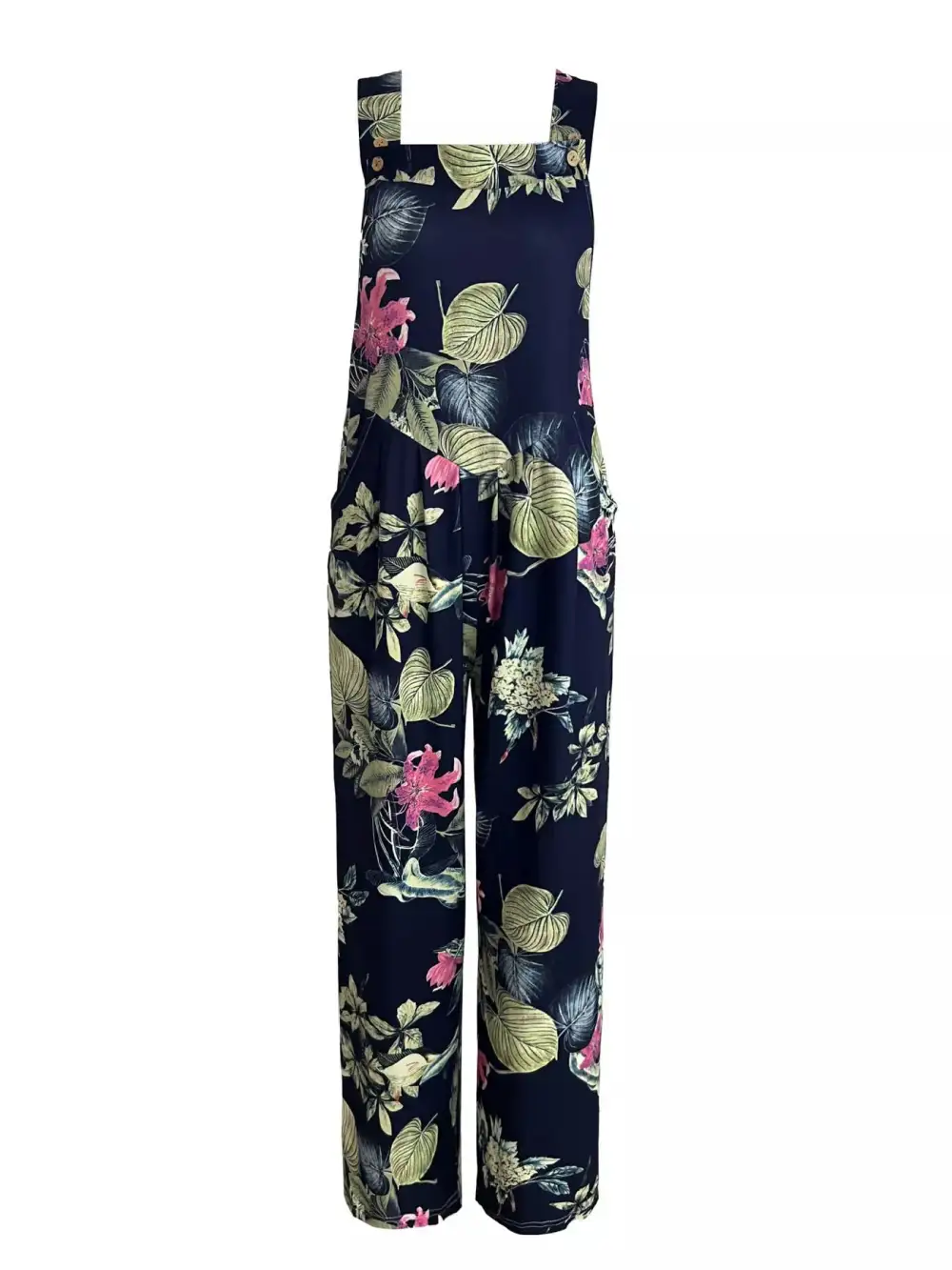 Plus Size Printed Wide Leg Jumpsuit