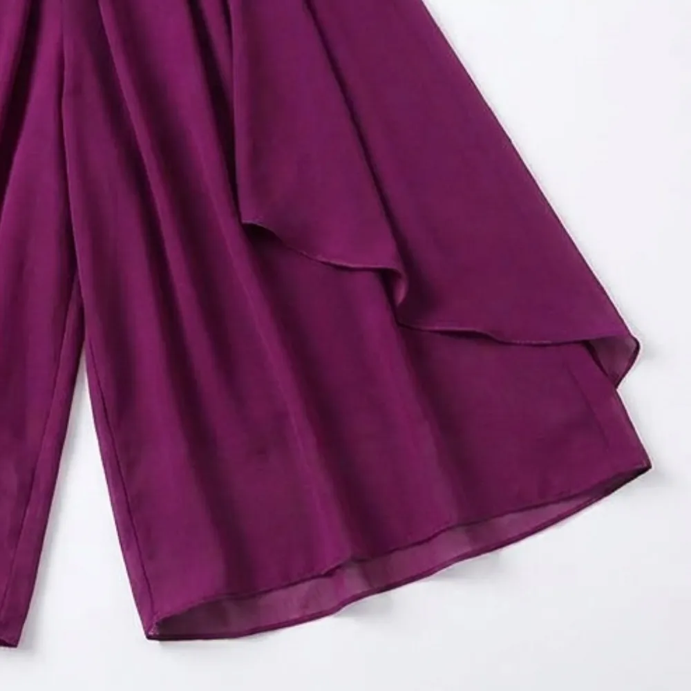 Culottes with Skirt Drape Pants