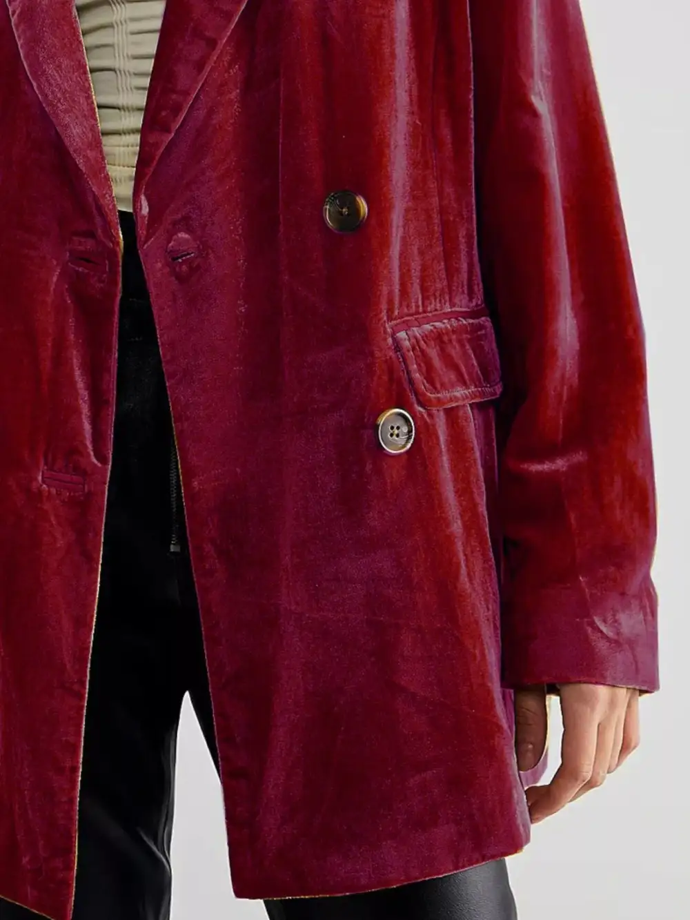 Lapel Collar Button Up Blazer Easy Layering Piece