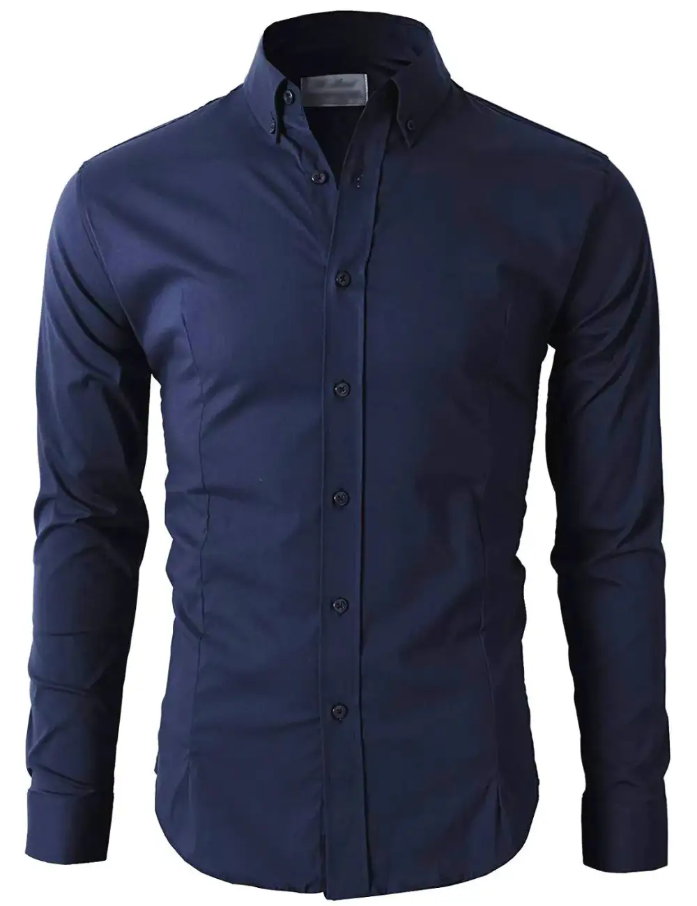 Button Down Long Sleeve Slim Fit Dress Shirt