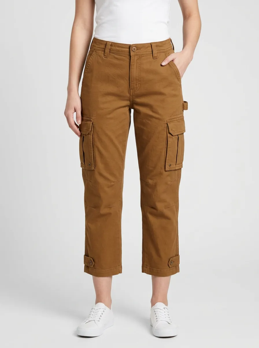 Women's Multi-Pocket Utility Casual Active Capri Pants