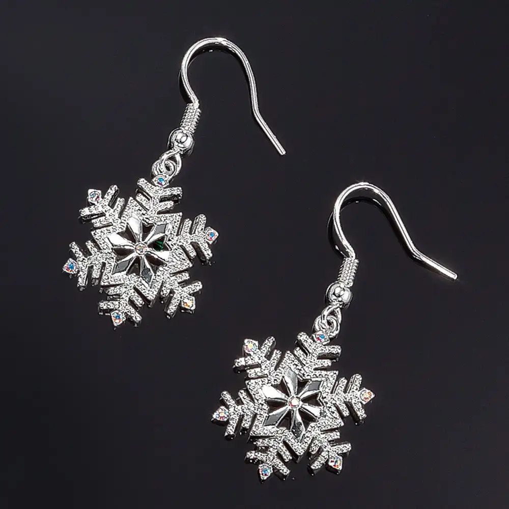 Crystal Heart Drop Earrings