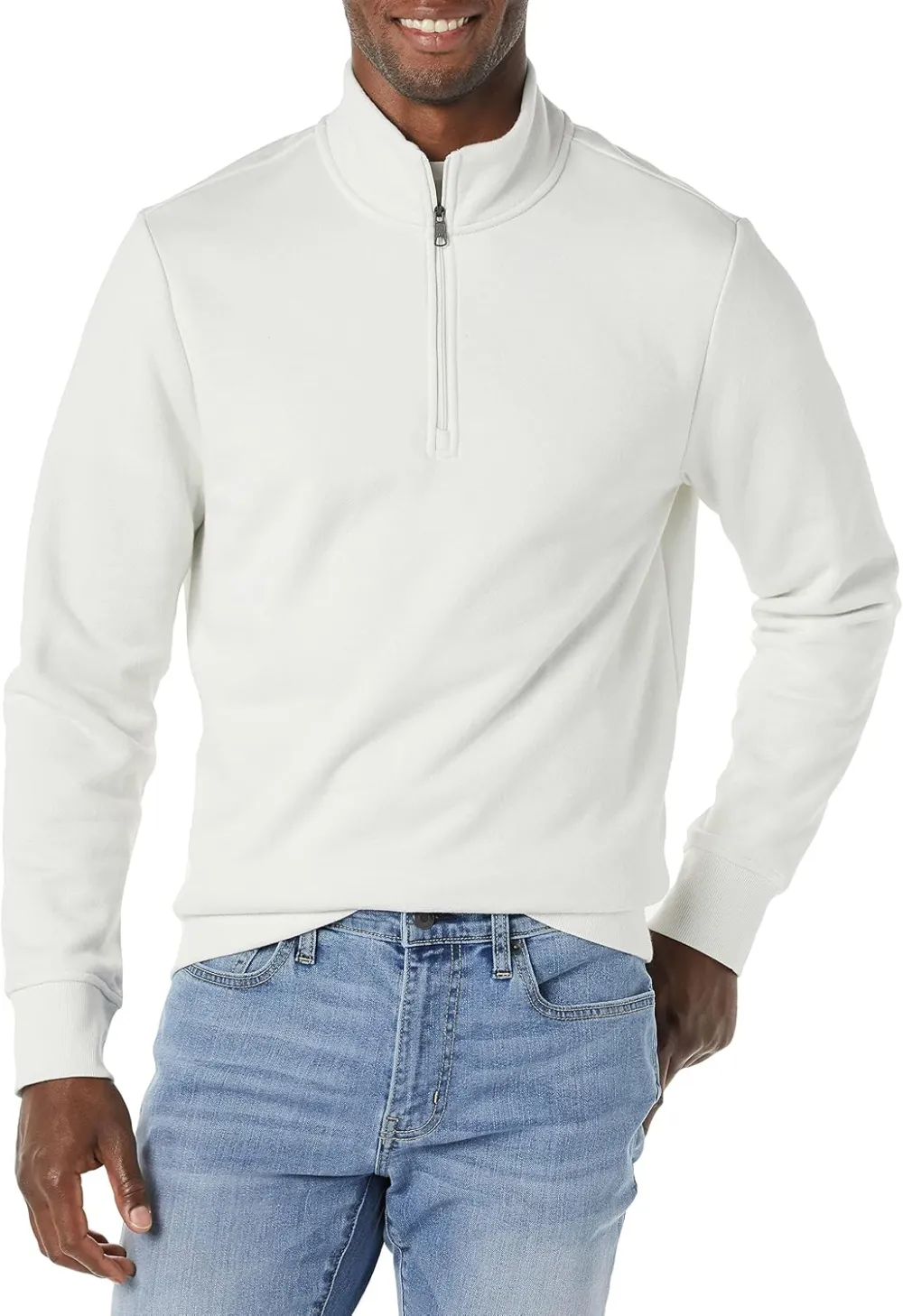 Amazon Essentials Men's Regular Fit Long-Sleeve Quarter-Zip Pullover Fleece Sweatshirt with Mock Neck, Midweight
