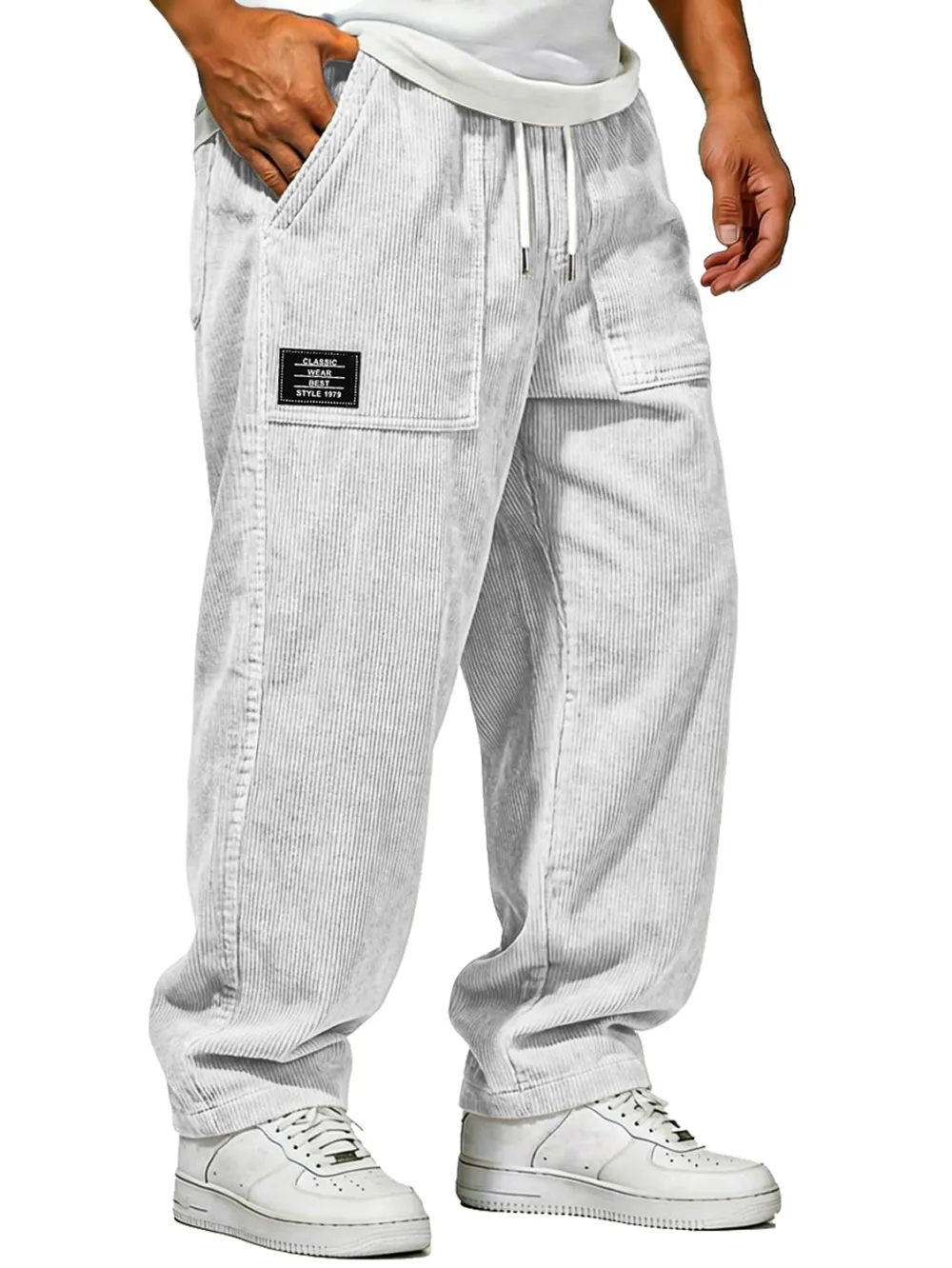 Corduroy Pocket Seamed Trousers