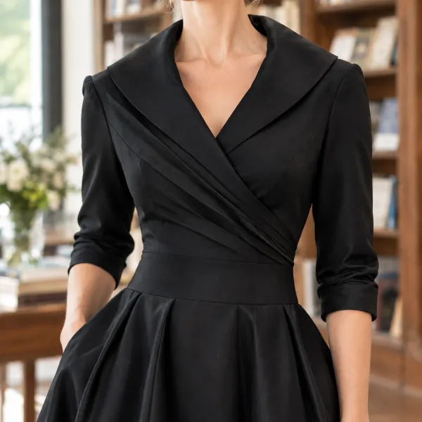 Pleated Asymmetric Midi Dress