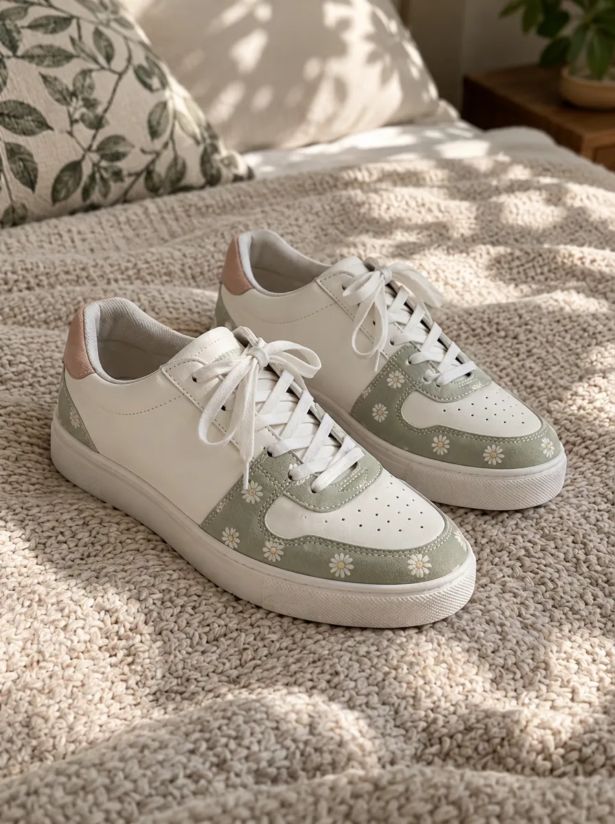 Women's Relaxed Floral Daisy Skate Shoes