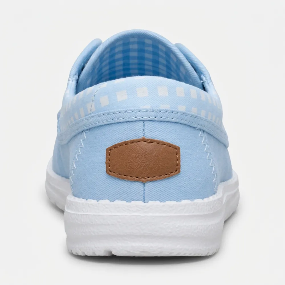 Wendy Cru Gingham Slip On Shoes