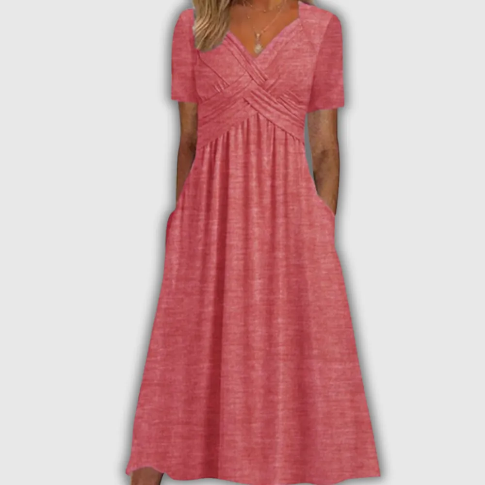 Wrap Crossover Casual Dress
