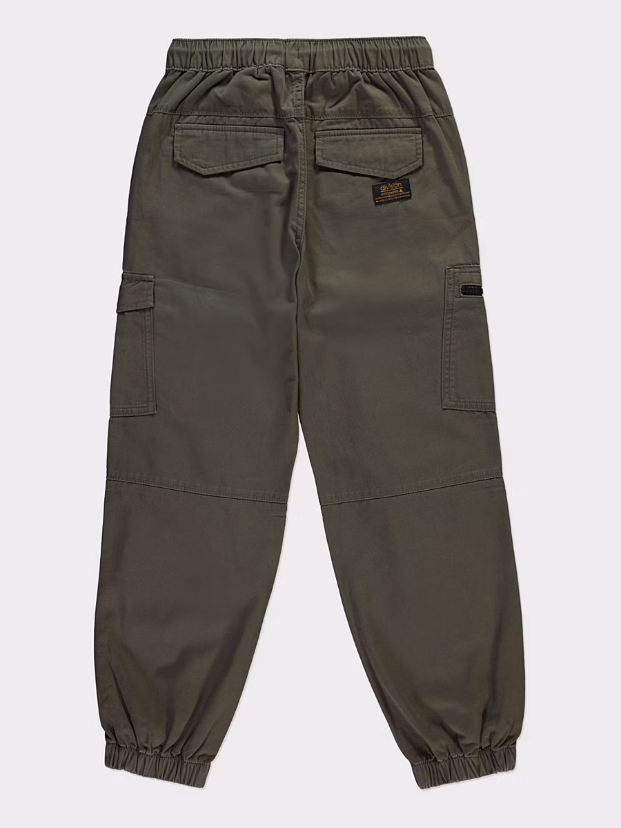 Khaki Cargo Pocket Trousers detail 2