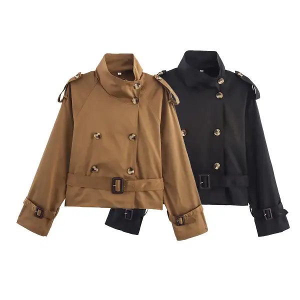 Polished Hooded Trench Coat