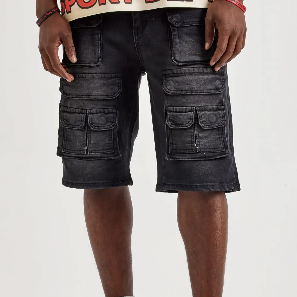 Everyday Denim Cargo Shorts