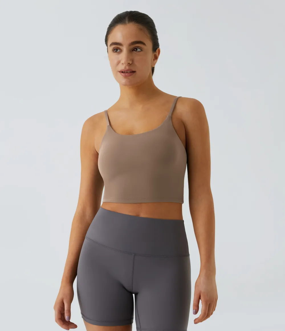 Basic Padded Workout Cropped Tank Top
