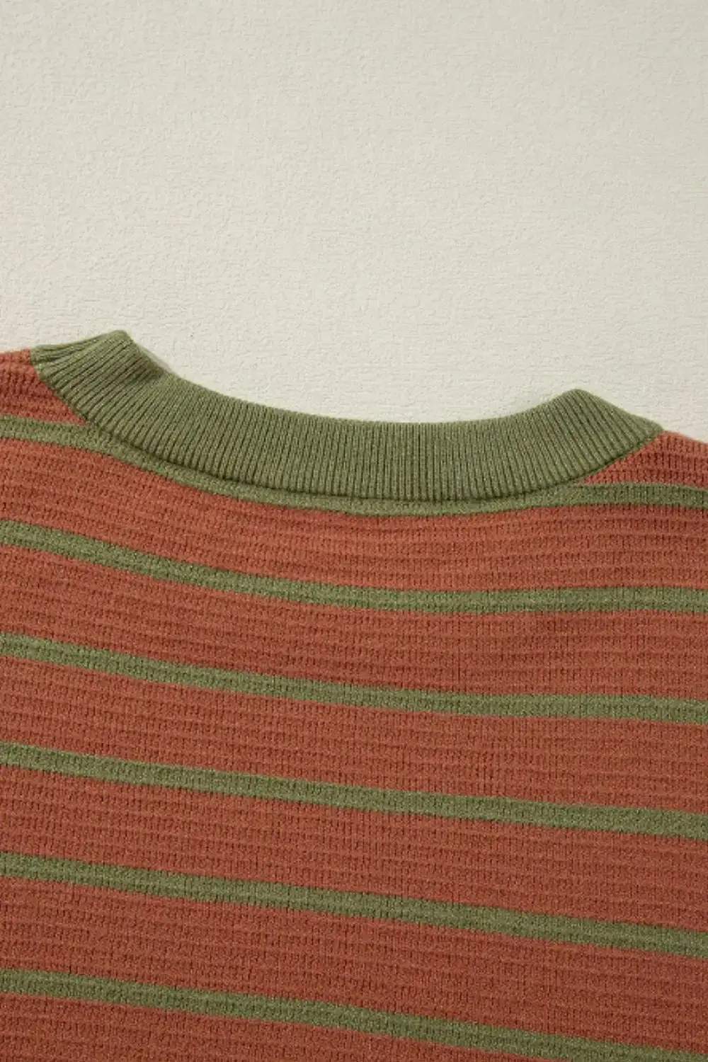 Long Sleeve Round Neck Striped Sweater