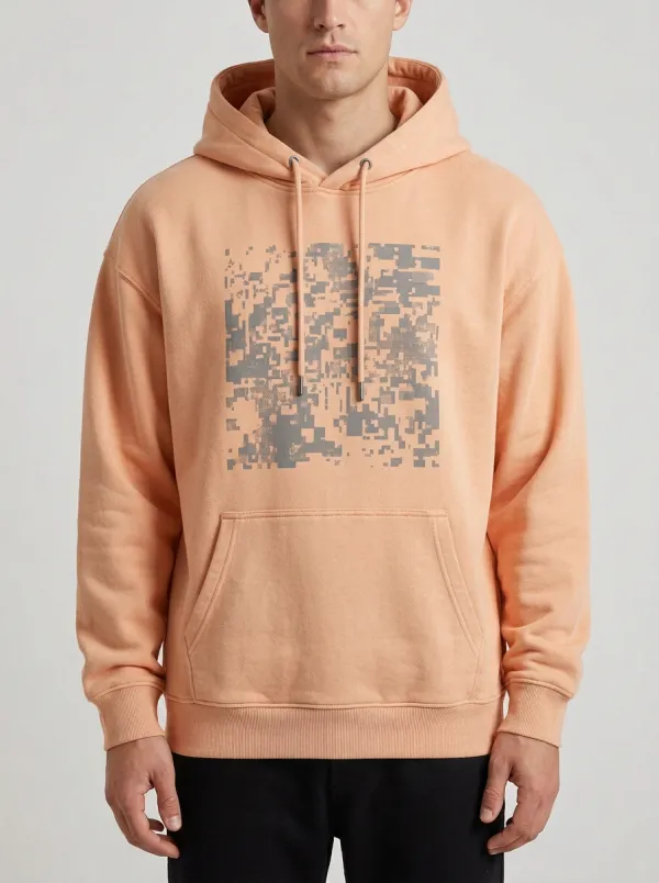 Men's Tactical Style Digital Camo Print Hoodie