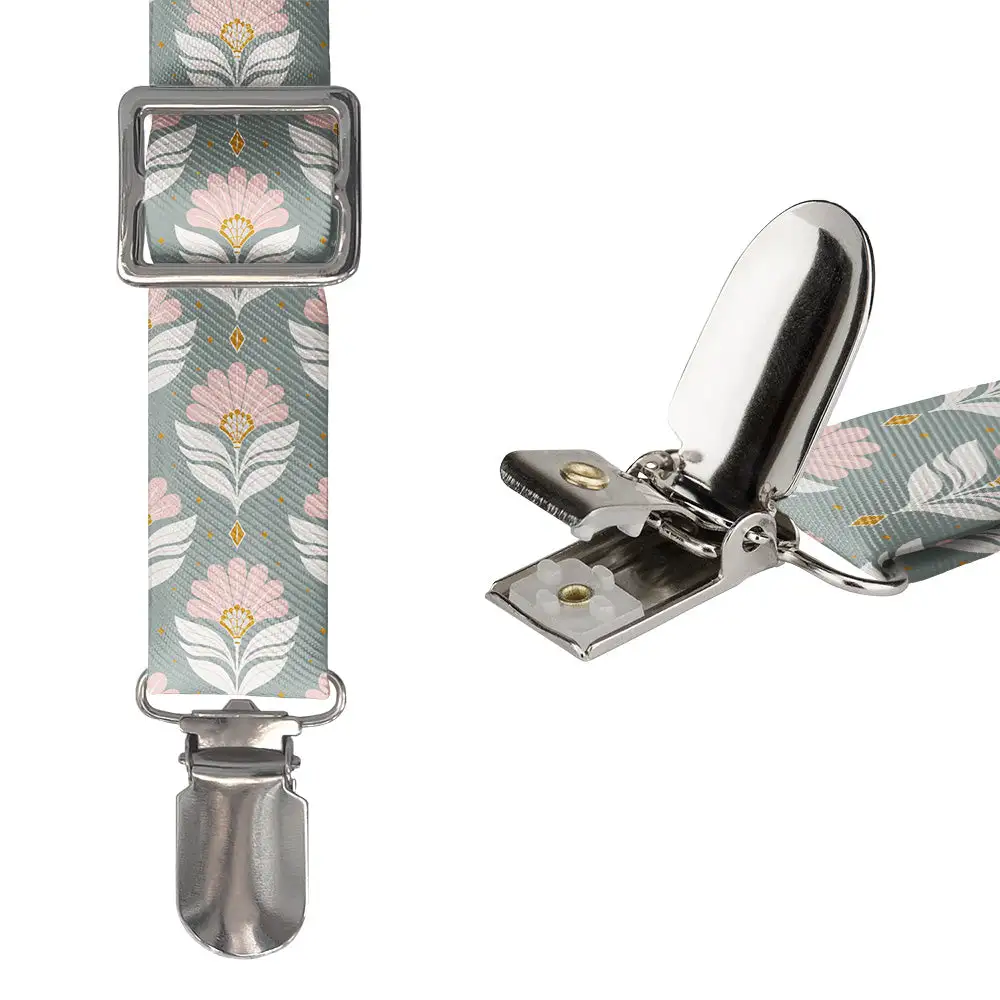Grand Deco Floral Pattern Suspenders