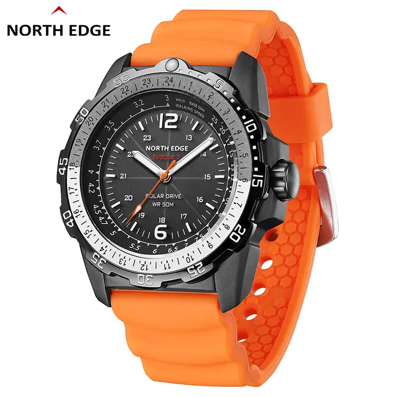 North Edge Light-driven watch eco drive military watch supplier Evoque 2- Never needs a battery replacement