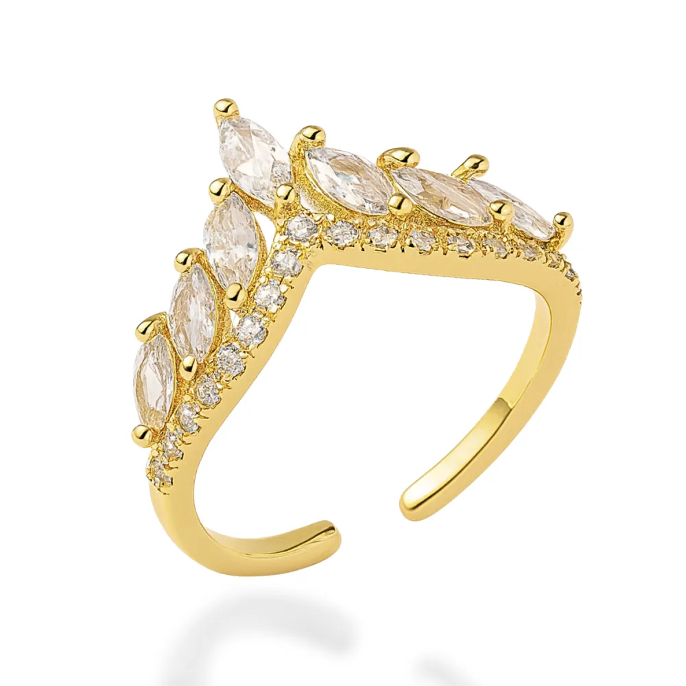 Crown Curved Adjustable Ring