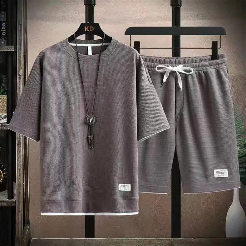 Men's Short-Sleeve T-Shirt & Drawstring Short Set Tank Top & Short 2-Piece Set