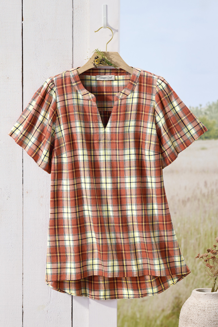 Canyon Plaid Soft Touch Top