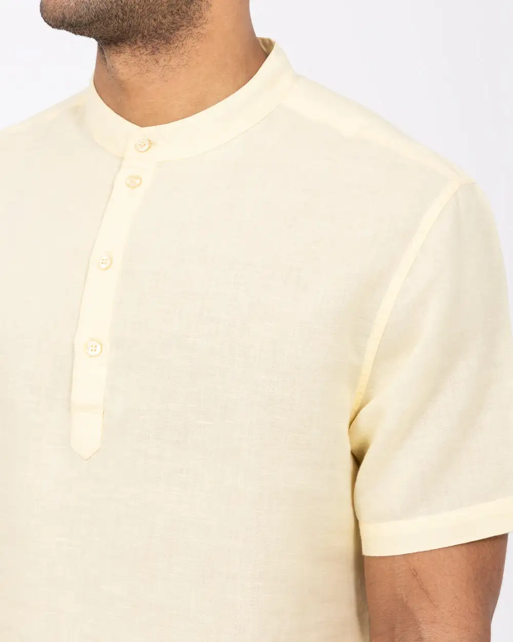 Short Sleeve Linen Blend Shirt
