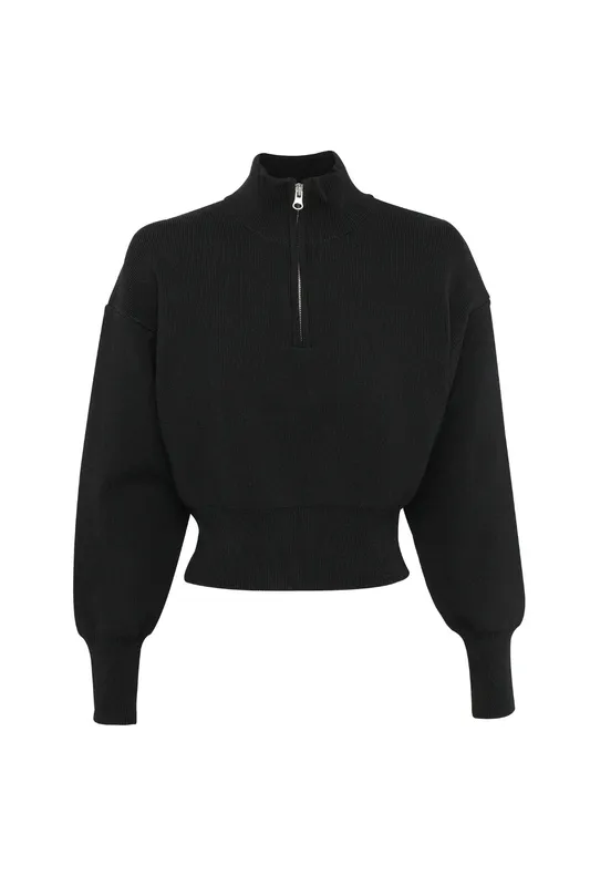 Black Ribbed Sweater