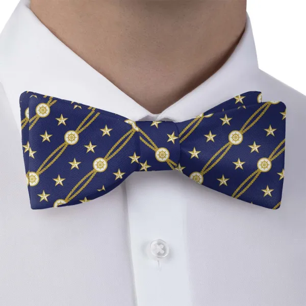 Nautical Stripe Motif Bow Tie