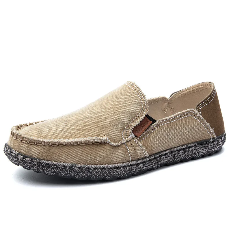 Men's Casual Denim Washed Tire Bottom Loafers Shoes