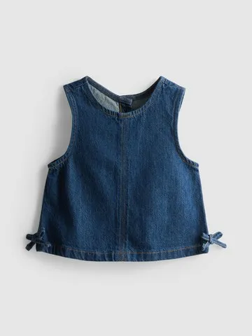 1.5-9yrs | Sleeveless Denim Blouse