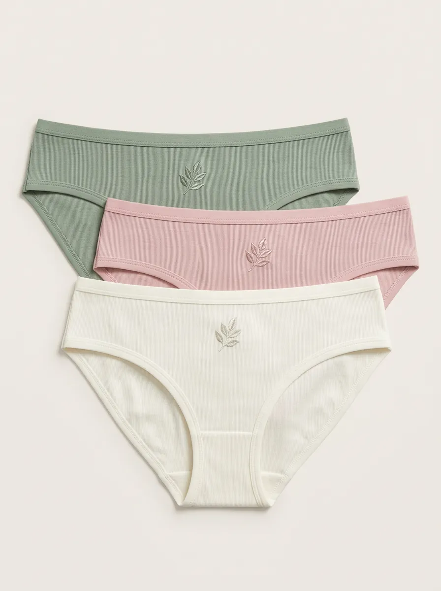 Women's Mid-Rise Leaf Briefs Three Pack