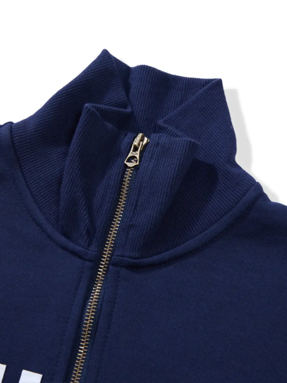 Heavyweight Half-Zip Embroidered Stand-Collar Sweatshirt