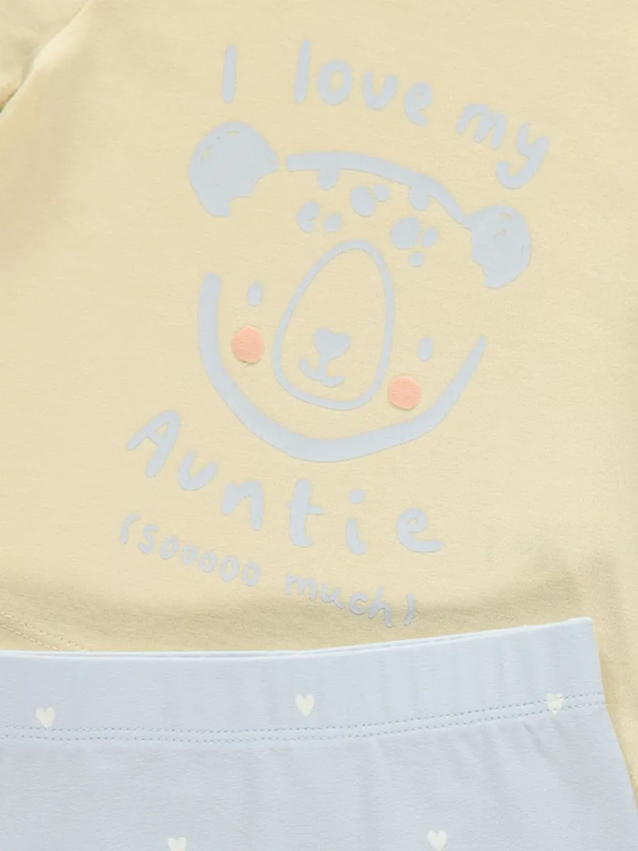 I Love My Auntie T Shirt and Leggings Outfit