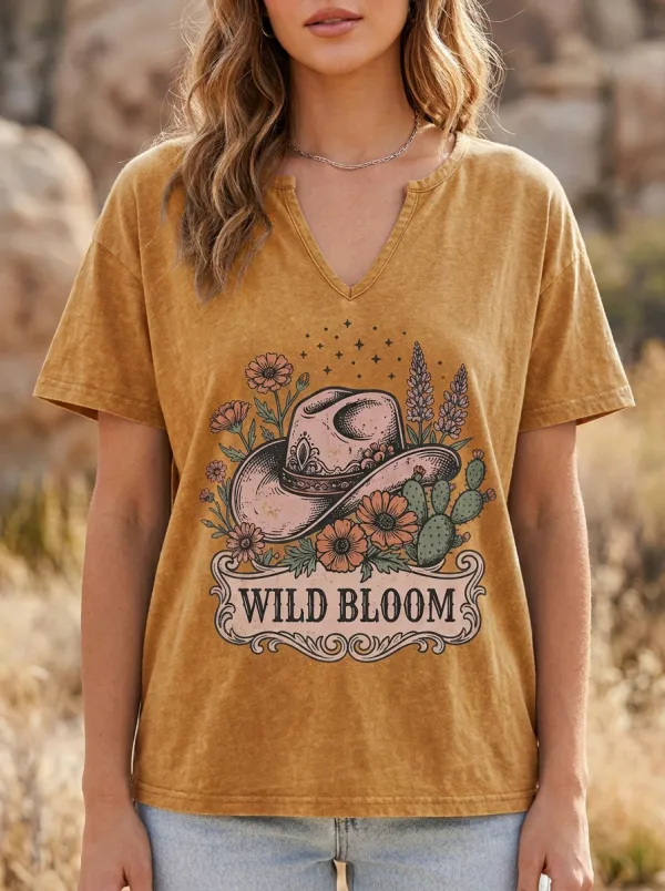 Refined Cactus Women's V-Neck T-Shirt