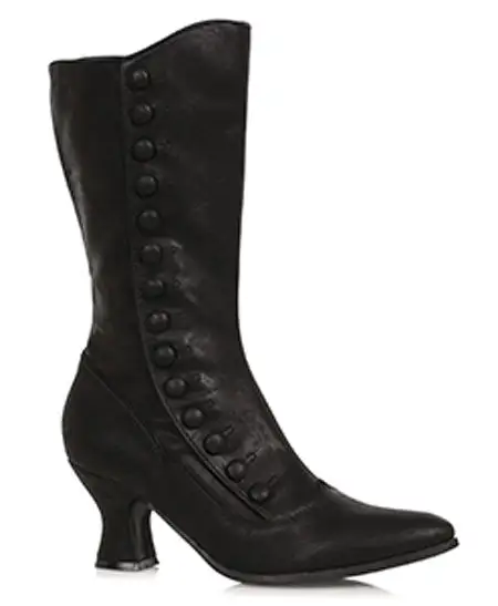Women's Practical Country Side Zip Victorian Lace Up Boots