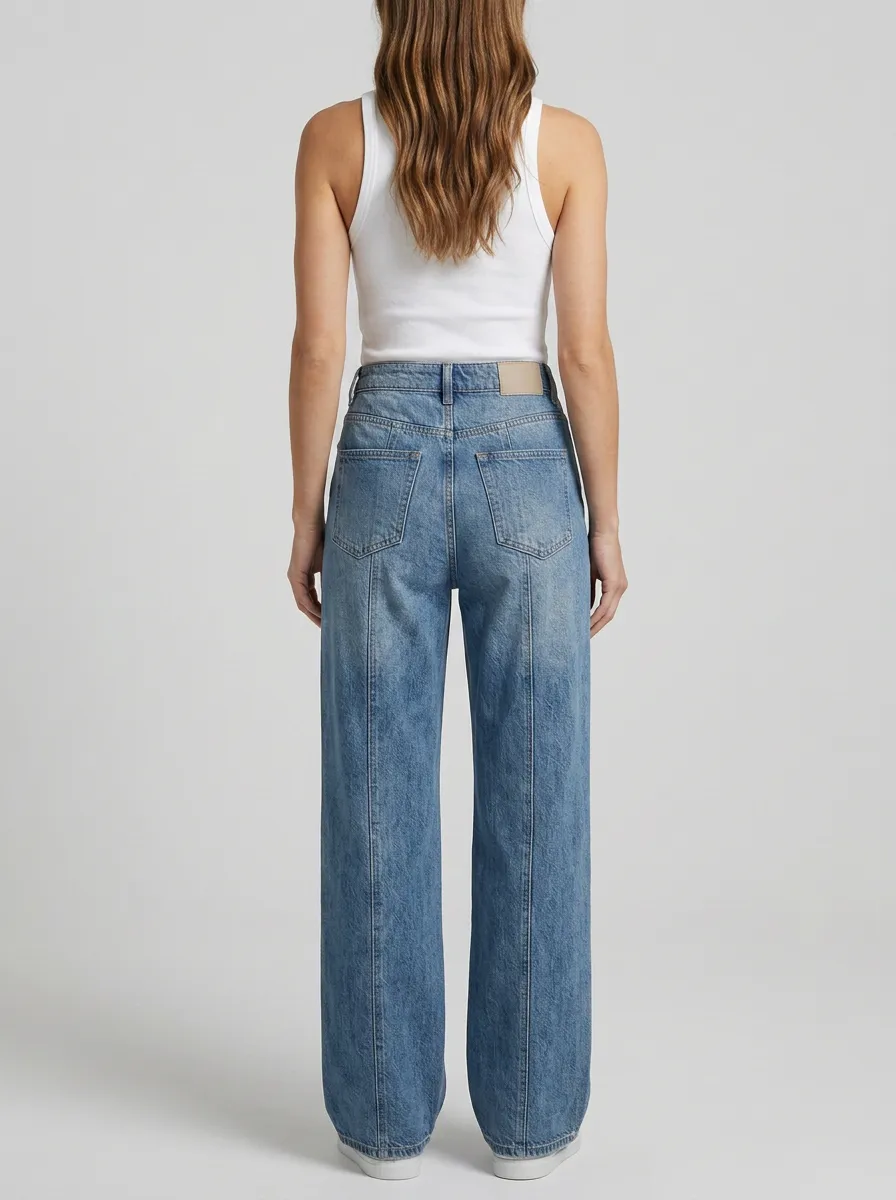 Women's Wide Leg Casual Denim Jeans
