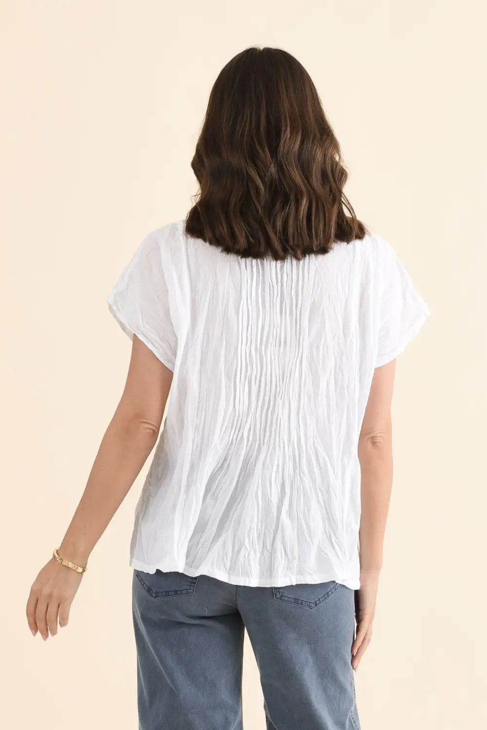 Cotton Textured Draped Fit Lightweight Top