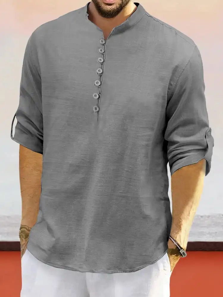 Soft Weave Cotton Linen Textured Shirt