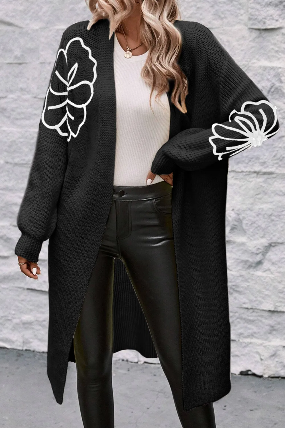 Everyday Layer Open Front Drop Shoulder Longline Cardigan