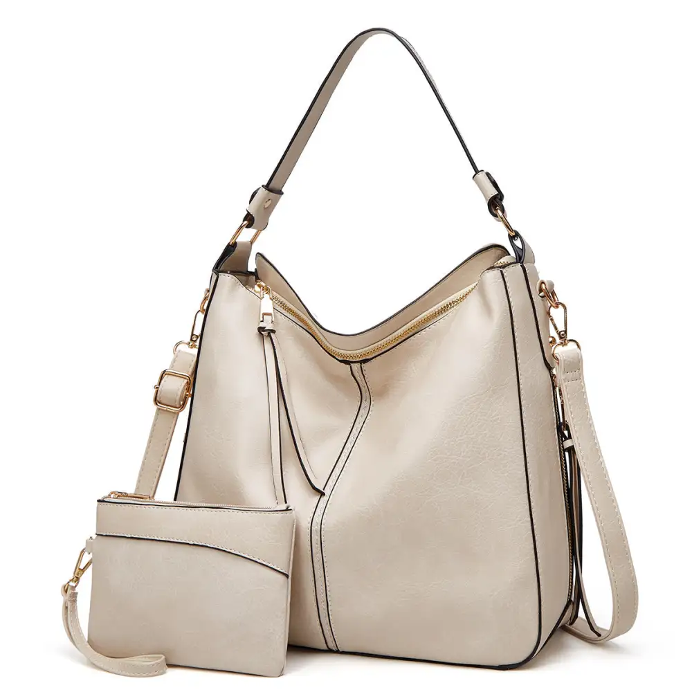  Refined Spacious Leather Hobo Tote Bag Apparel