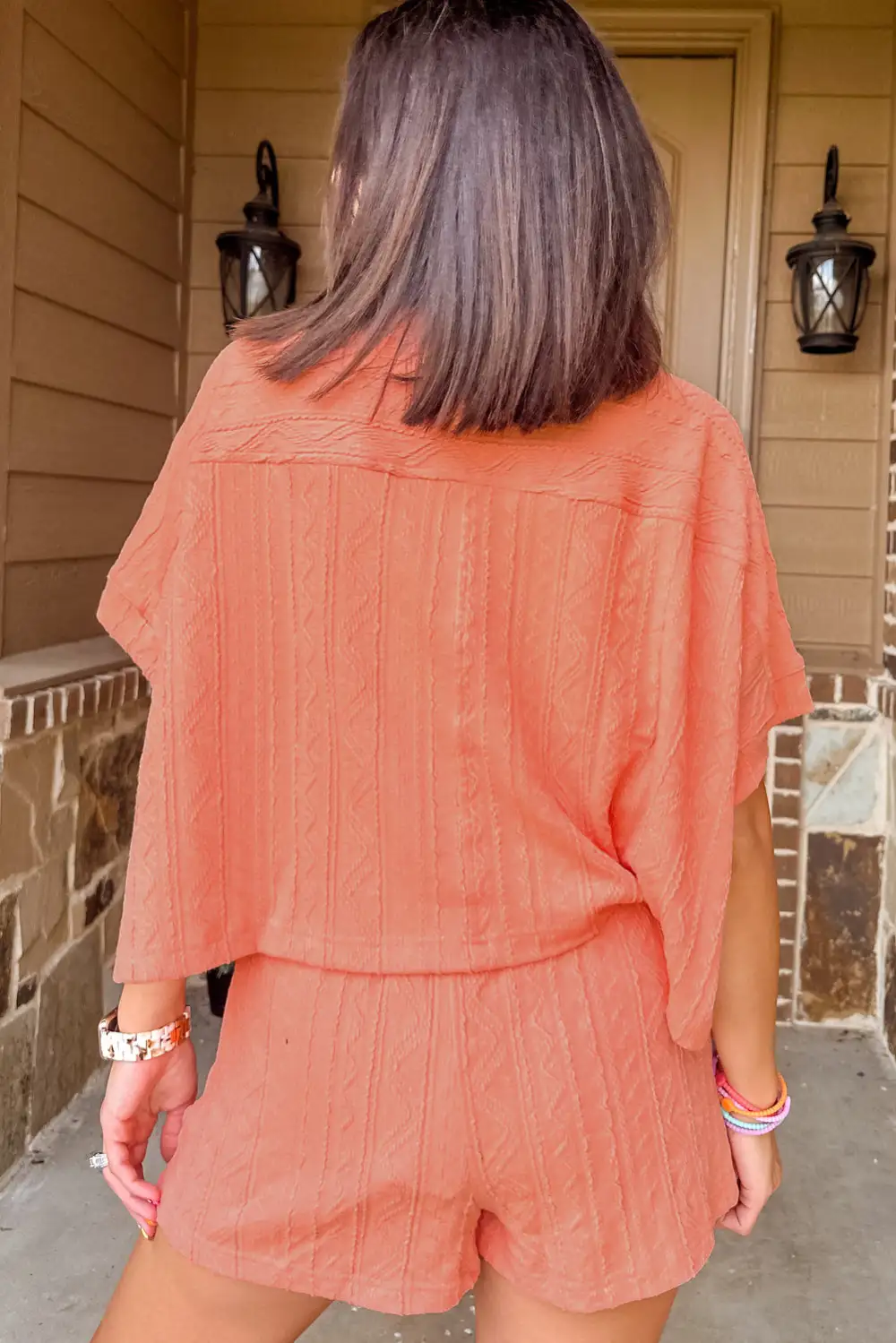 Pocket Sleeve Relaxed Shorts Lounge Set