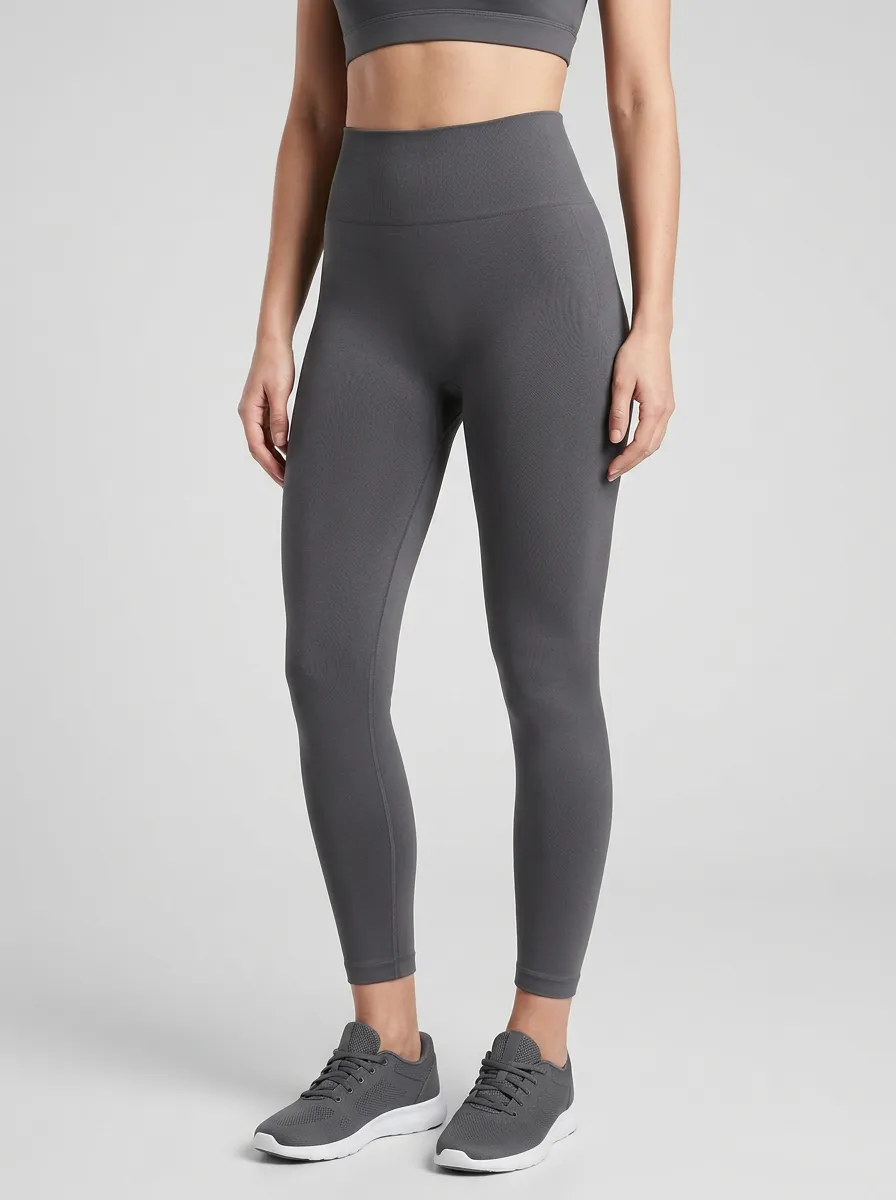 Women's Ankle-Length Seamless Pocket-Free High-Rise Leggings