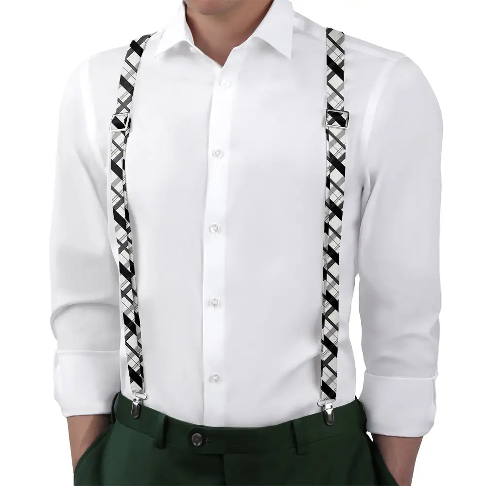 Downing Plaid Pattern Suspenders