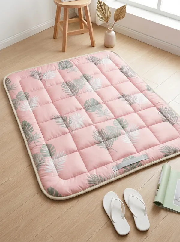 Tropical Palm Leaf Pattern Pattern Cooling Mat