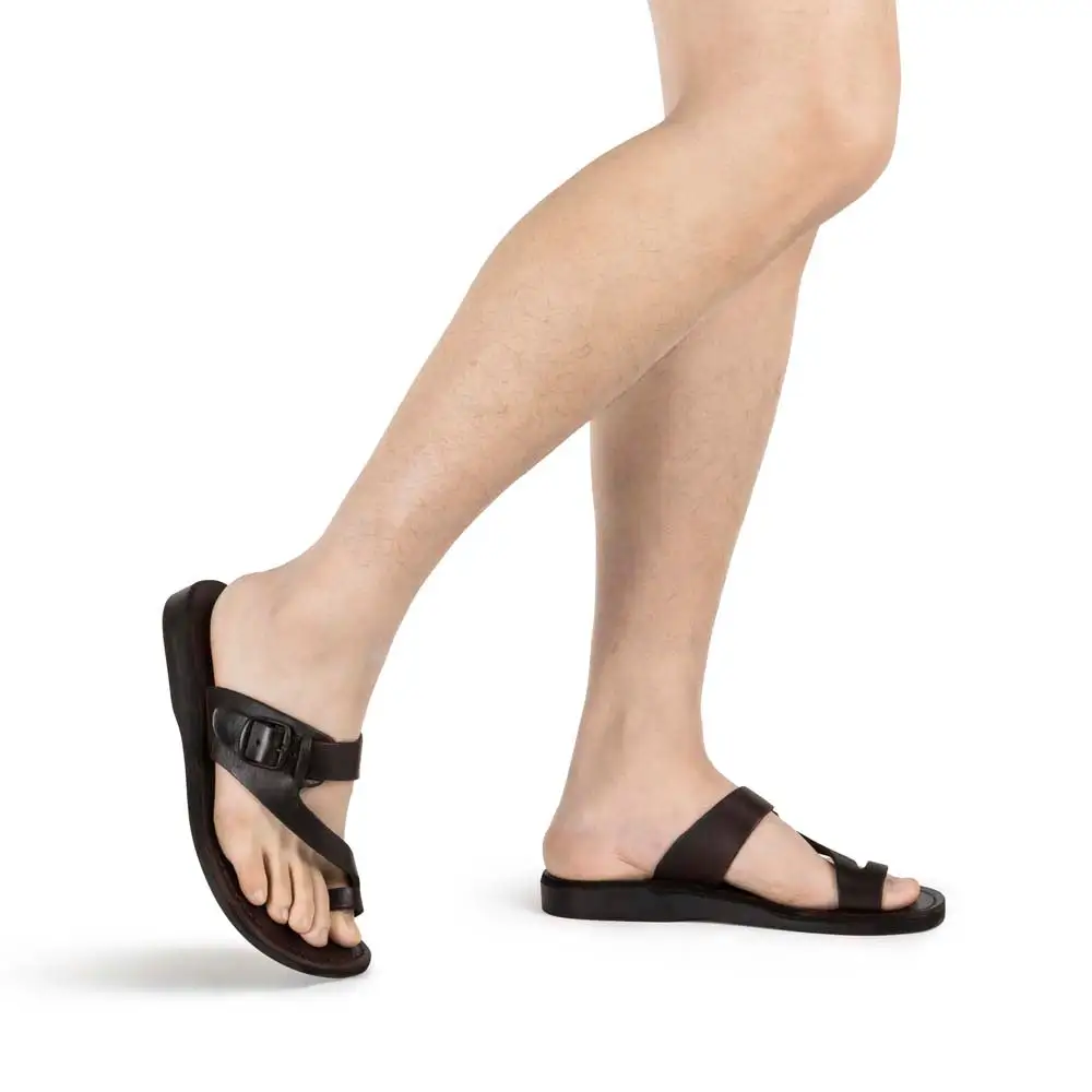 Leather Metal Buckle Sandals