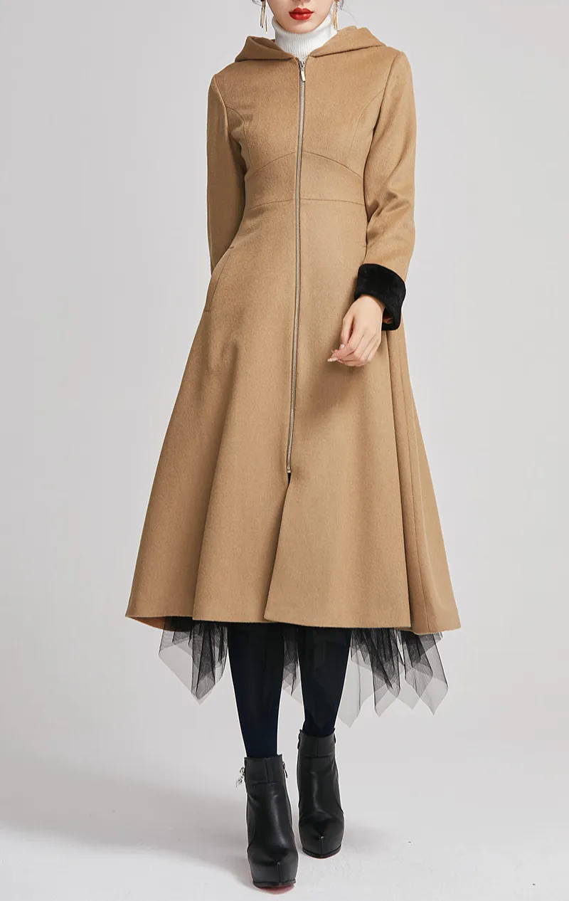 Refined Wool Tailored Single Breasted Pocketed Long Coat