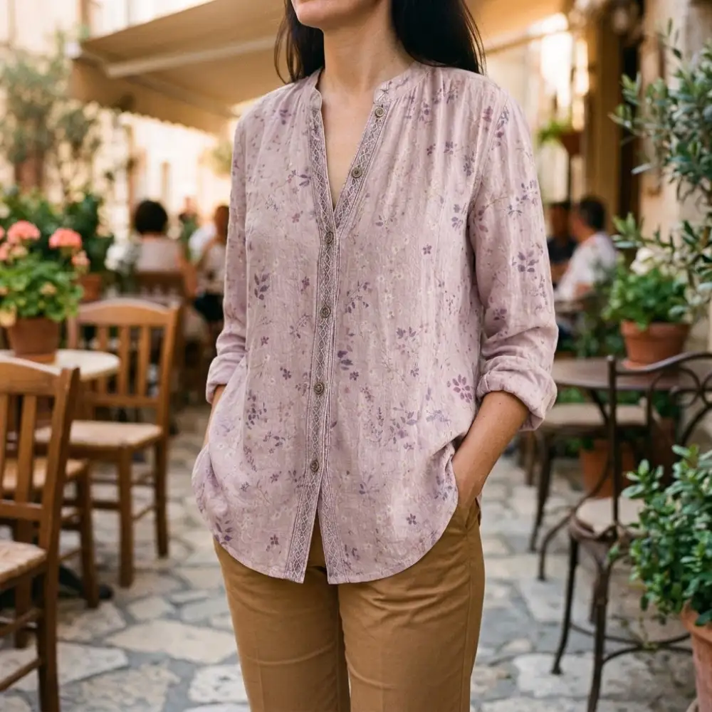 Botanical Polyester Blouse
