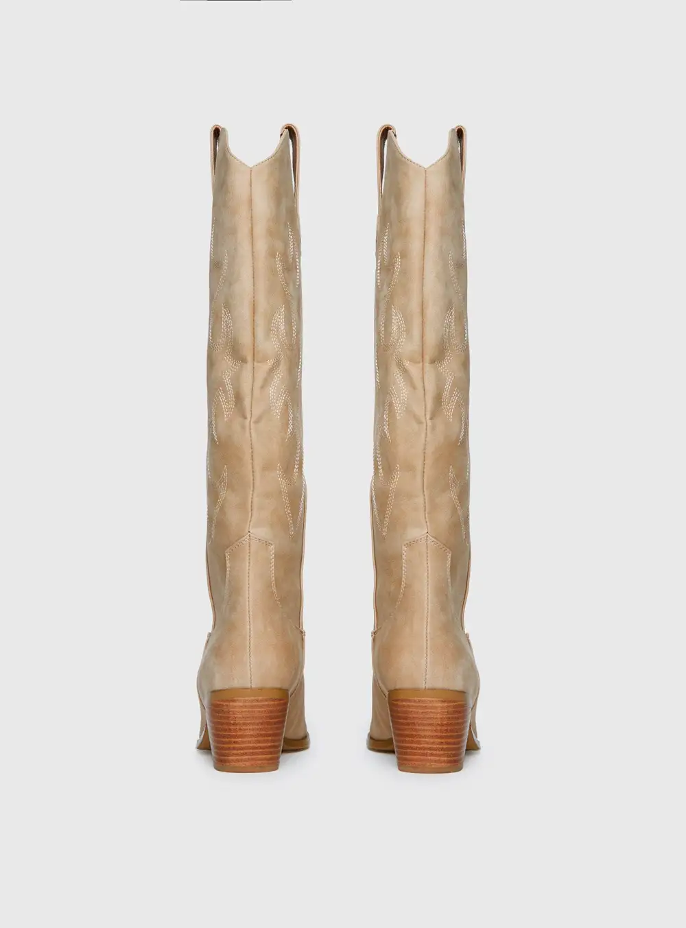 Soft Finish Stacked Heel Boots