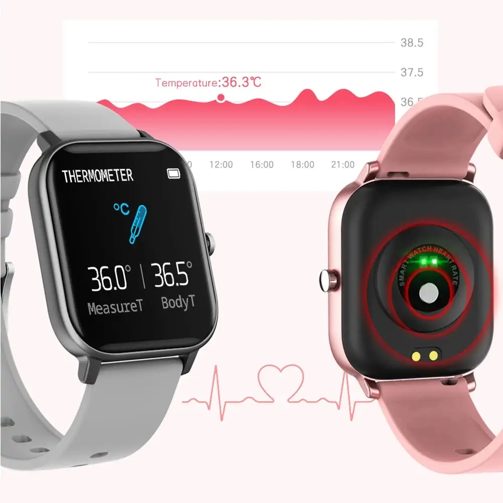 LIGE P8 Color Screen Smart Watch for Women and Men. Full Touch Fitness Tracker Blood Pressure Smart Clock Women Smartwatch